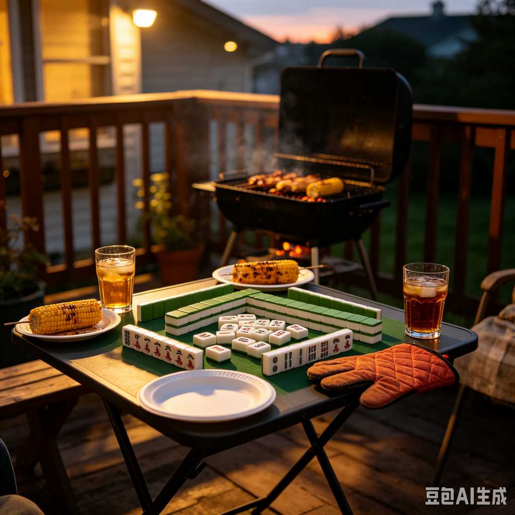 vintage text mahjong set